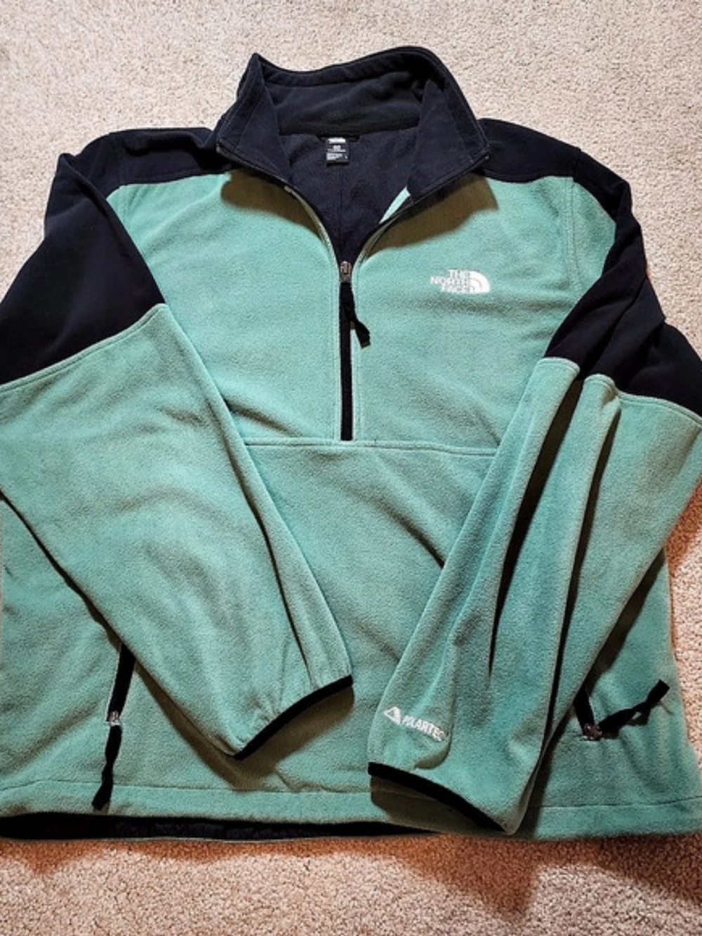The North Face Men's Alpine Polartec® 200 1/4-Zip Fleece Green & Black XL